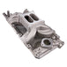 Intake; Chrysler Small Block Carb. Aluminum Dual Plane Air Gap; Satin Top Street Performance
