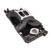 Intake; Chrysler Small Block Carb. Aluminum Dual Plane Air Gap; Black Top Street Performance