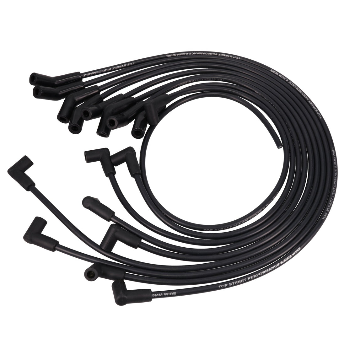 Chevy Big Block Wires; 8.5mm Black; 135 Deg. Plug Boots Top Street Performance