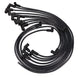 Chevy SB Over Valve Cover Wires; 8.5mm Black; 90 Deg Black Ceramic Plug Boots Top Street Performance