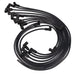 Chevy SB Under Header Wires; 8.5mm Black; 90 Deg. Black Ceramic Plug Boots Top Street Performance