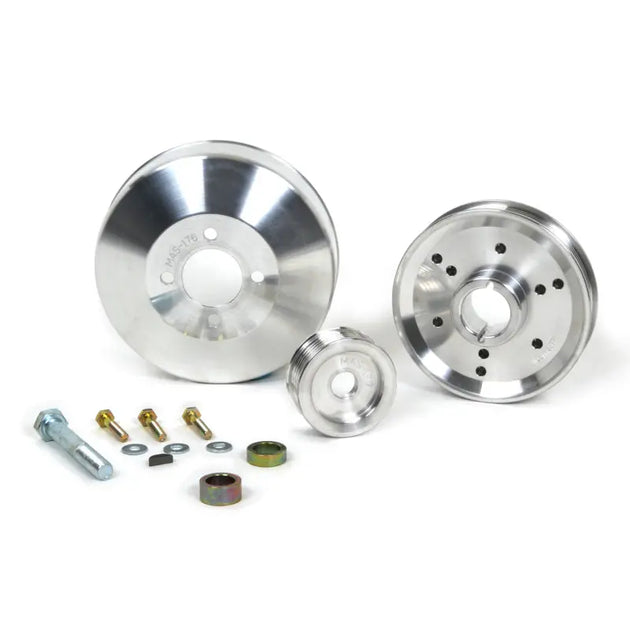 BBK 96-01 Mustang 4.6 GT Cobra Underdrive Pulley Kit - Lightweight CNC Billet Aluminum (3pc) BBK