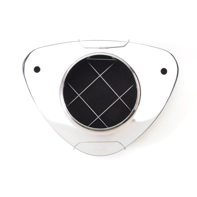 Edelbrock Air Cleaner Pro-Flo 1000 Series Triangular Steel Top 11 375In X 8 375In X 3In Chrome Edelbrock