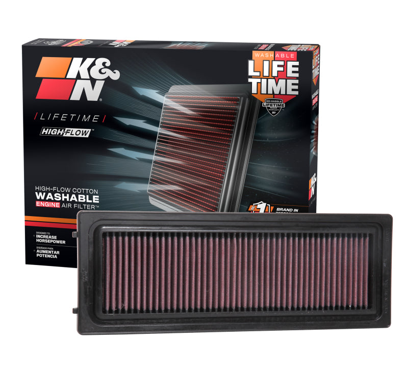K&N 2016 Alfa Romeo Giulia L4-2.0L F/I Replacement Drop In Air Filter - DFW Speed Syndicate