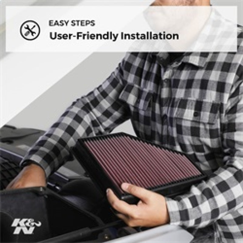 K&N 2019 BMW X5 M50D L6-3.0L DSL Turbo Replacement Air Filter - DFW Speed Syndicate