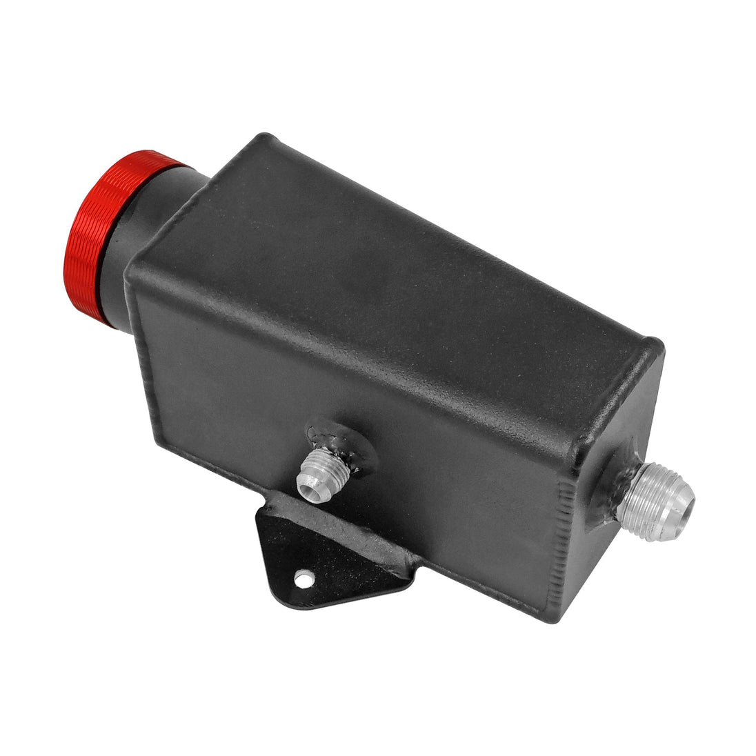 Power Steering Tank Firewall Mount (Right Inlet) + Remote Fill Tank - Red Cap SPA TURBO USA