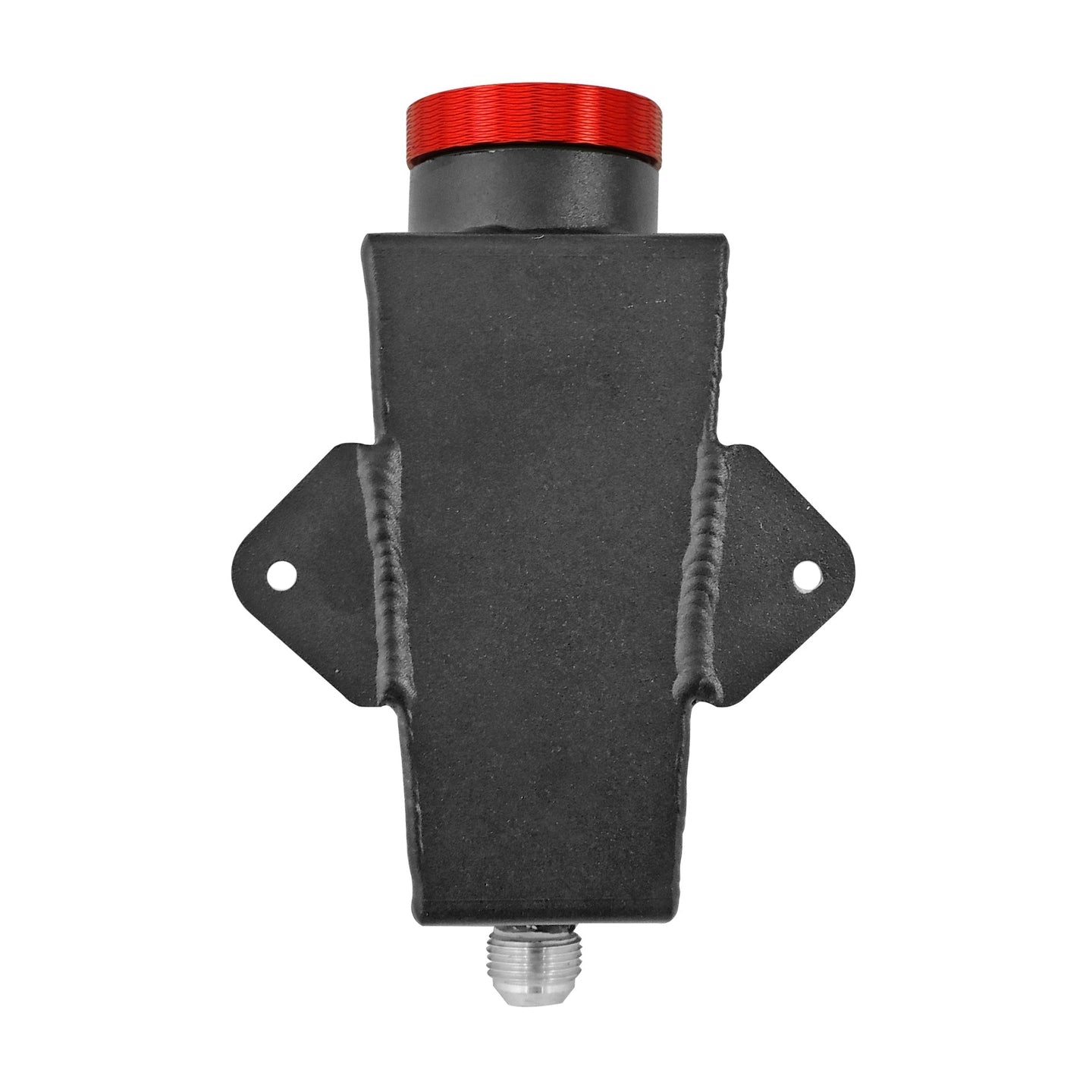 Power Steering Tank Firewall Mount (Right Inlet) + Remote Fill Tank - Red Cap SPA TURBO USA