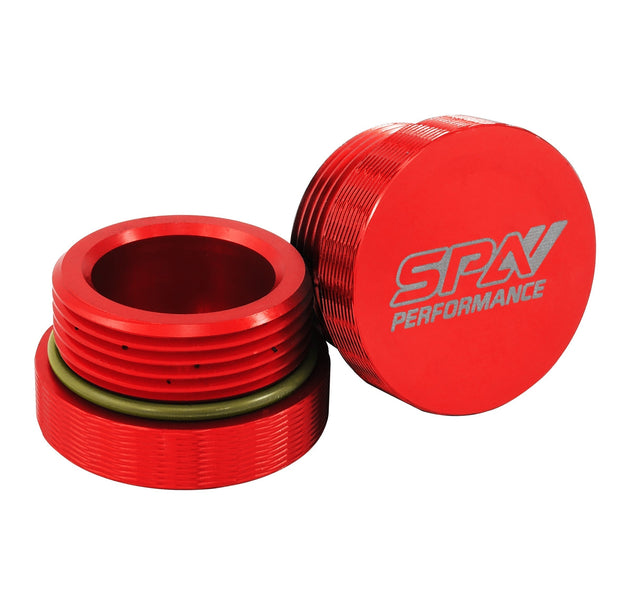 Power Steering Tank Firewall Mount (Right Inlet) + Remote Fill Tank - Red Cap SPA TURBO USA