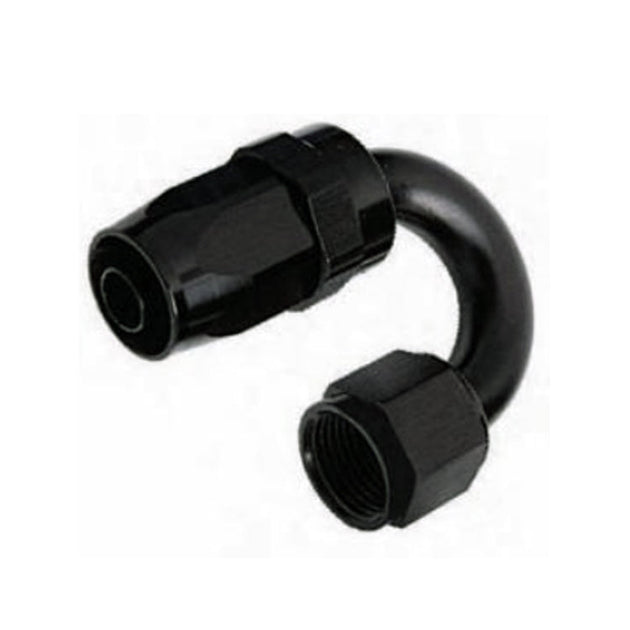 -10AN Female 180° Hose End, Swivel Style, Black Hard Anodized Aluminum Ace Race Parts
