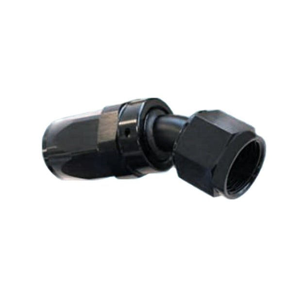 -10AN Female 30° Hose End, Swivel Style, Black Hard Anodized Aluminum Ace Race Parts