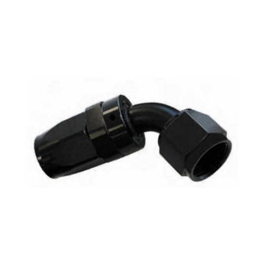 -10AN Female 60° Hose End, Swivel Style, Black Hard Anodized Aluminum Ace Race Parts