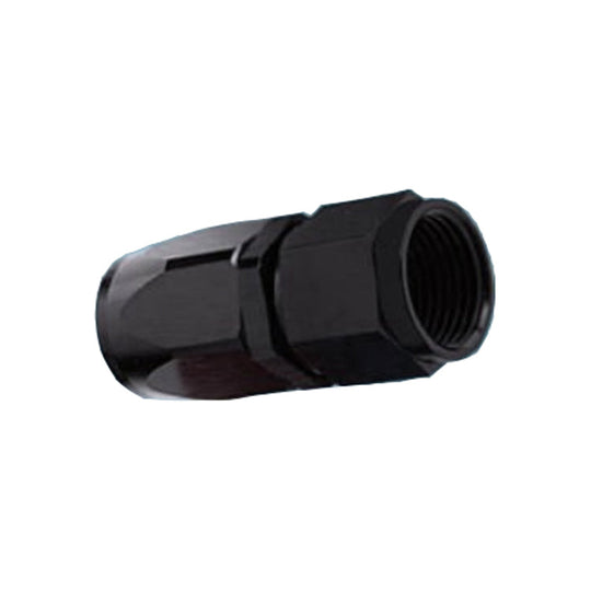 -10AN Female Straight Hose End, Swivel Style, Black Hard Anodized Aluminum Ace Race Parts