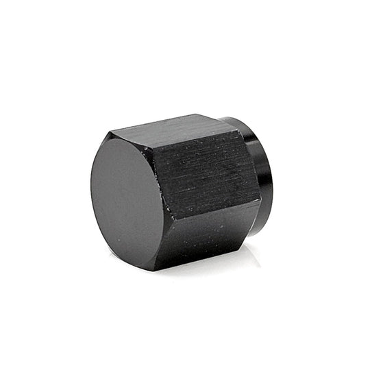 -6AN AN Flare Cap, 6061 Aluminum, Black Hard Anodized Ace Race Parts