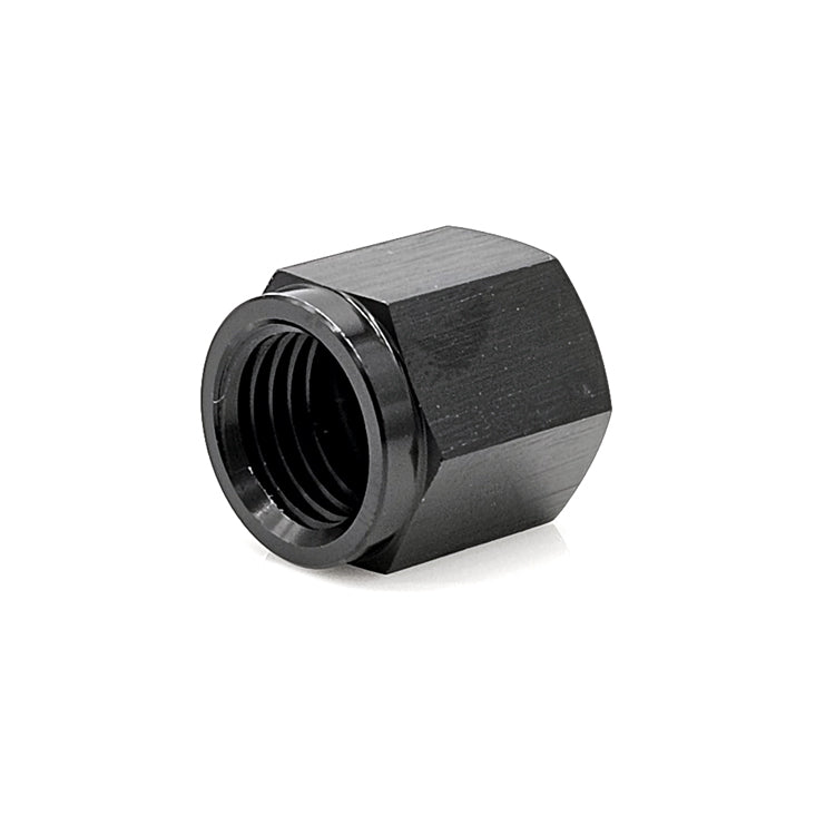 -10AN AN Flare Cap, 6061 Aluminum, Black Hard Anodized Ace Race Parts