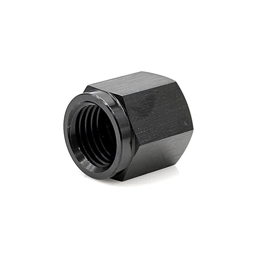 -3AN AN Flare Cap, 6061 Aluminum, Black Hard Anodized Ace Race Parts