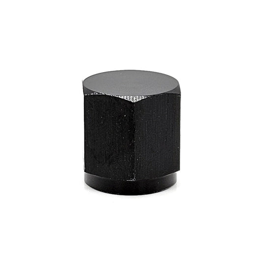 -4AN AN Flare Cap, 6061 Aluminum, Black Hard Anodized Ace Race Parts