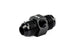 HPS AN Male to Male Adapter with 1/8" NPT Female Port, Aluminum, Black FR SPORT