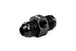 HPS AN Male to Male Adapter with 1/8" NPT Female Port, Aluminum, Black FR SPORT