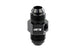 HPS AN Male to Male Adapter with 1/8" NPT Female Port, Aluminum, Black FR SPORT