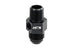HPS AN Male to NPT Male Adapter with 1/8" NPT Female Port, Aluminum, Black FR SPORT