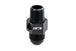 HPS AN Male to NPT Male Adapter with 1/8" NPT Female Port, Aluminum, Black FR SPORT