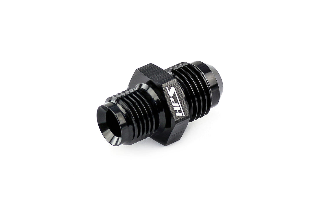 HPS AN Male to Inverted Flare Male Power Steering Adapter, Aluminum, Black FR SPORT