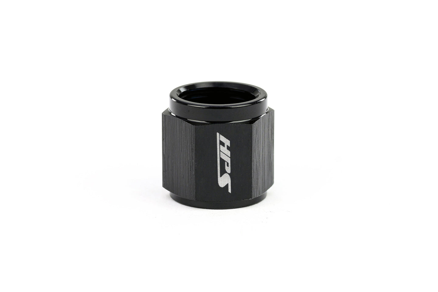 HPS Hard Line AN Tube Nut, Aluminum, Black FR SPORT