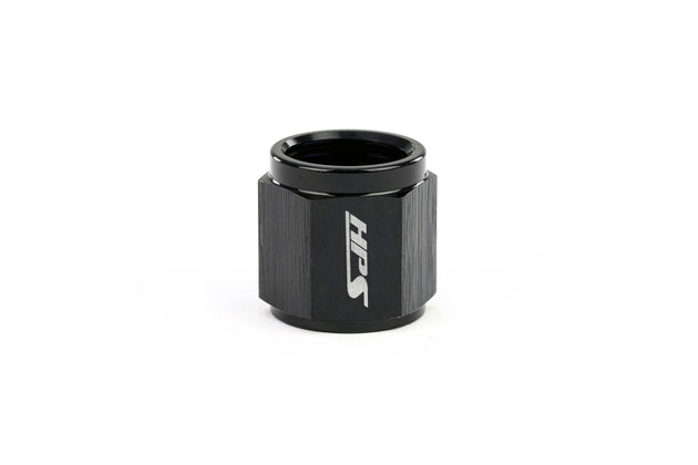 HPS Hard Line AN Tube Nut, Aluminum, Black FR SPORT
