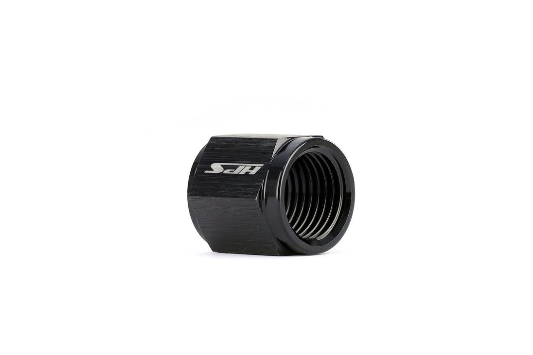 HPS Hard Line AN Tube Nut, Aluminum, Black FR SPORT