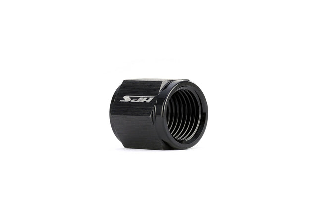 HPS Hard Line AN Tube Nut, Aluminum, Black FR SPORT