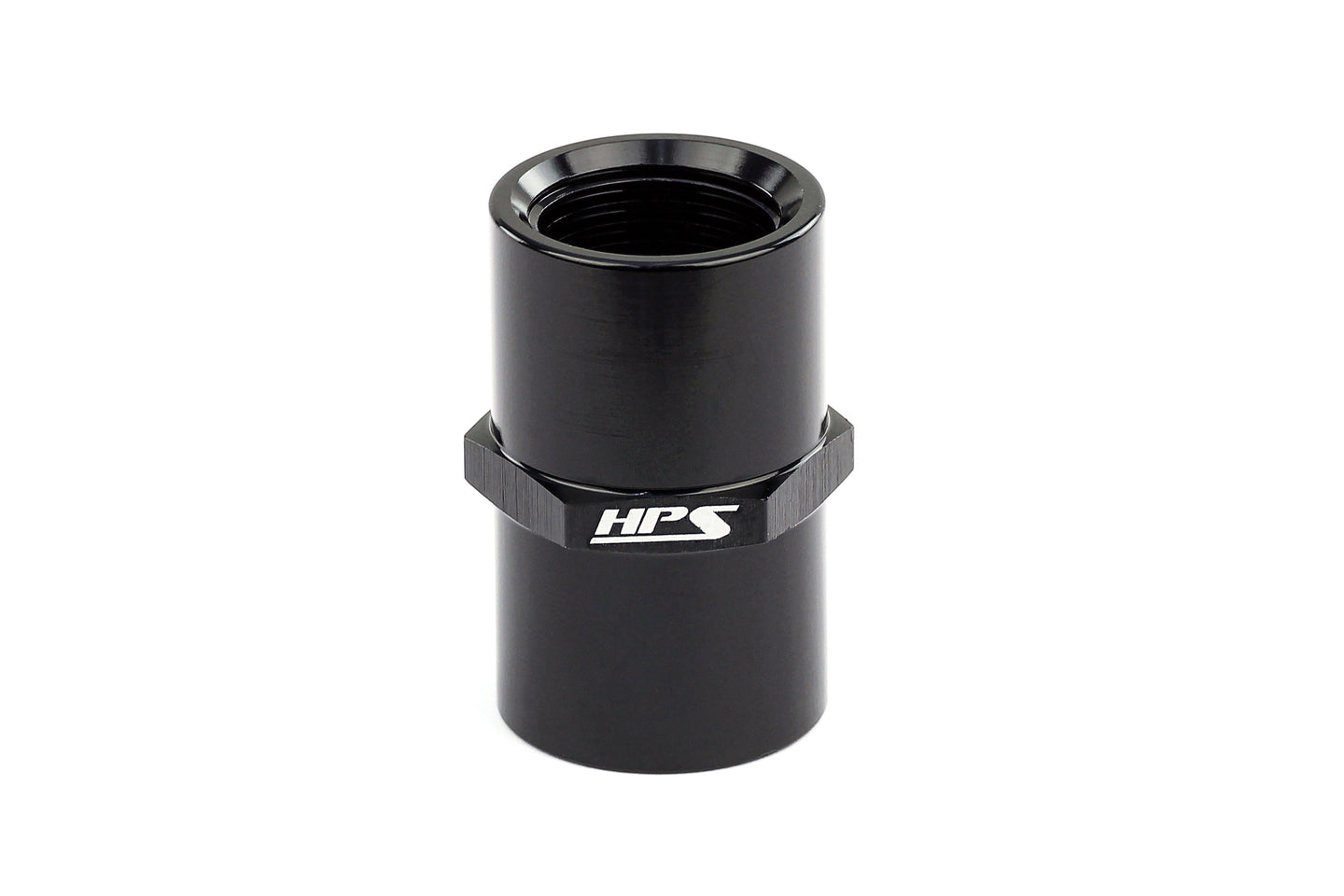 HPS Straight NPT Female To NPT Female Coupler Adapter, Aluminum, Black FR SPORT