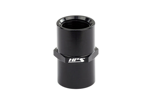 HPS Straight NPT Female To NPT Female Coupler Adapter, Aluminum, Black FR SPORT