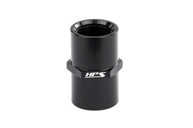 HPS Straight NPT Female To NPT Female Coupler Adapter, Aluminum, Black FR SPORT