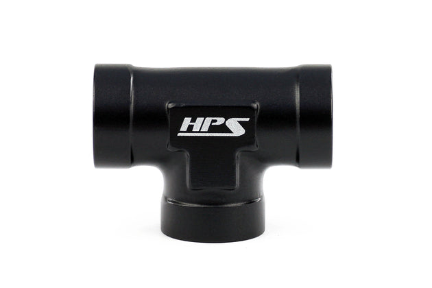 HPS NPT Female Tee Coupler Adapter, Aluminum, Black FR SPORT