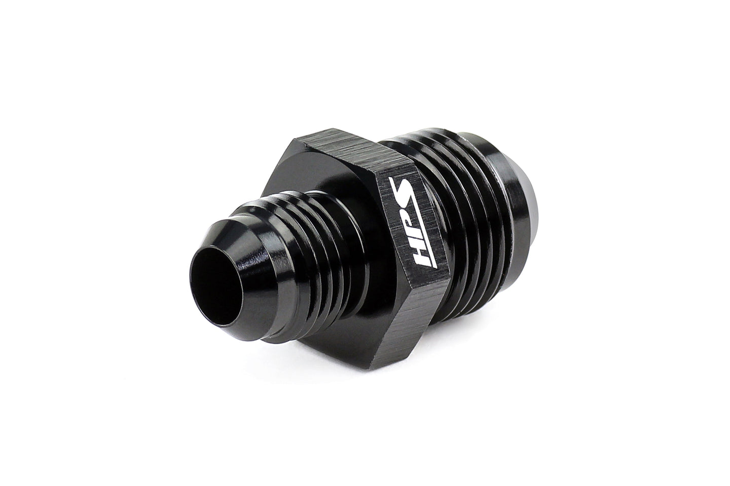 HPS AN Male To Male Reducer Union Coupler Adapter, Aluminum, Black FR SPORT