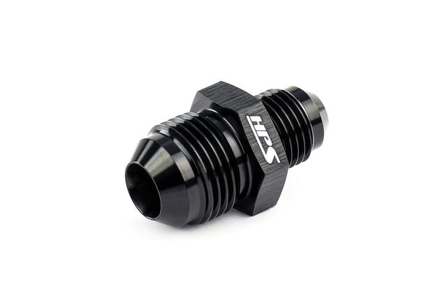 HPS AN Male To Male Reducer Union Coupler Adapter, Aluminum, Black FR SPORT