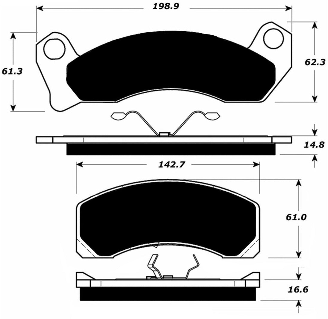 Porterfield Brake Pads for 1988 MERCURY COUGAR FR SPORT