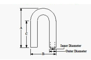 1.250" OD 16ga 180° Mandrel Bend - Polished OD - 6061 Aluminum - (1.875" CLR / 6.000" Legs) Ace Race Parts