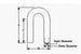 1.250" OD 16ga 180° Mandrel Bend - Polished OD - 6061 Aluminum - (1.875" CLR / 6.000" Legs) Ace Race Parts