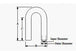 1.250" OD 16ga 180° Mandrel Bend - Polished OD - 6061 Aluminum - (1.875" CLR / 6.000" Legs) Ace Race Parts