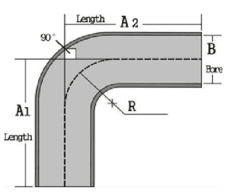 1.250" OD 16ga 90° Mandrel Bend - Polished OD - 6061 Aluminum - (1.875" CLR / 6.000" Legs) Ace Race Parts