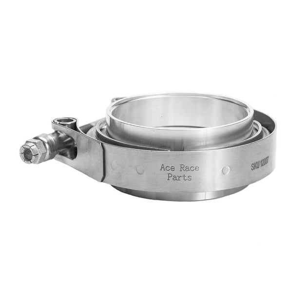 1.500" V-Band Assembly - Aluminum "Male + O-Ring/Female" Flanges, 304 Stainless Clamp Ace Race Parts