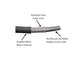 -4AN Black Nylon Braided Flex Hose with Reinforced Rubber Liner - 5 Foot Length Ace Race Parts
