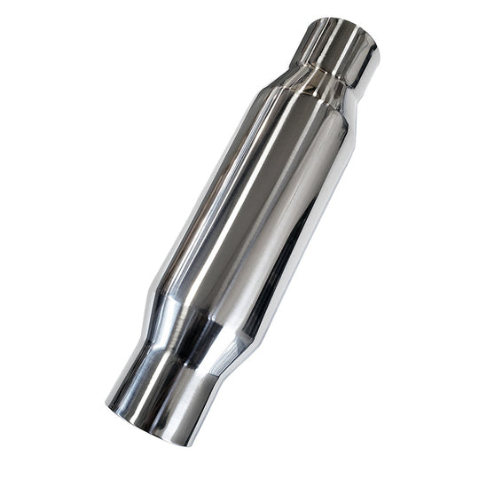 Bottle Style Resonator - 4.000" Inlet/Outlet x 18" Long - 304 Stainless Ace Race Parts