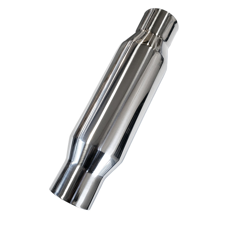 Bottle Style Resonator - 4.000" Inlet/Outlet x 18" Long - 304 Stainless Ace Race Parts