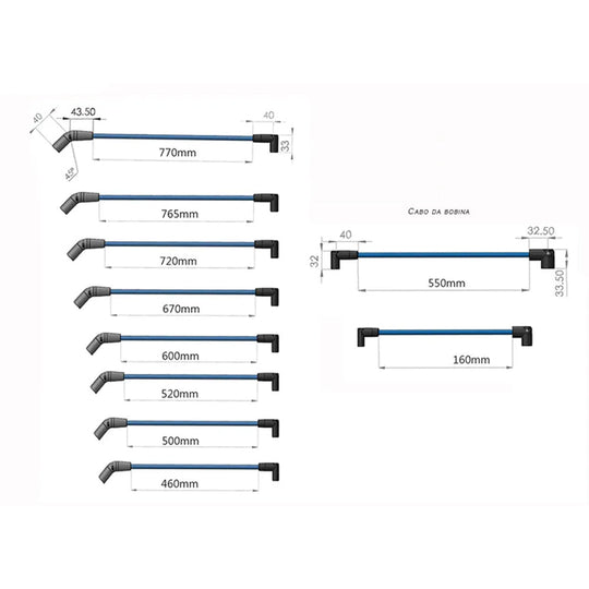 SBF 9.0mm HEI spark plug wire set SPA TURBO USA