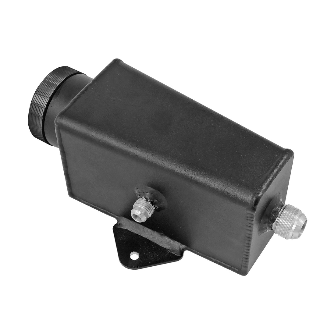 Power Steering Tank Firewall Mount (Right Inlet) + Remote Fill Tank - Black Cap SPA TURBO USA