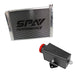 Lightweight Late Model Radiator - Double Pass - 26.8" x 19.6" + Power Steering Tank Firewall Mount (Right Inlet) - Red Cap SPA TURBO USA