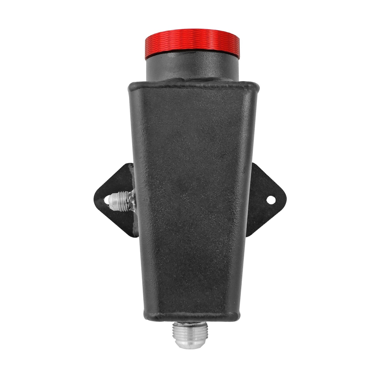 Lightweight Late Model Radiator - Double Pass - 26.8" x 19.6" + Power Steering Tank Firewall Mount (Right Inlet) - Red Cap SPA TURBO USA