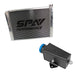 Lightweight Late Model Radiator - Double Pass - 26.8" x 19.6" + Power Steering Tank Firewall Mount (Right Inlet) - Blue Cap SPA TURBO USA